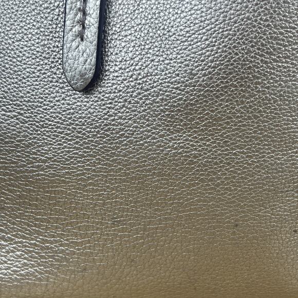 Coach Charlie Carryall Gold Metallic Leather Shoulder Bag 31037 - Picture 3 of 14